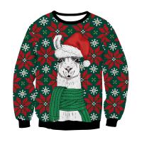 Polyester Couple Sweatshirts christmas design & loose printed Deerlet PC