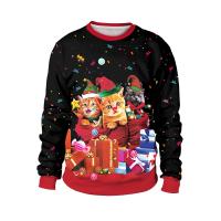 Polyester Women Sweatshirts christmas design printed PC