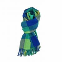 Polyester Tassels Women Scarf thermal & for women printed plaid two different colored PC