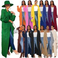 Polyester Manteau femmes Tricoté Solide plus de couleurs pour le choix pièce