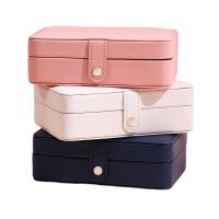 PU Leather Jewelry Storage Case for storage & portable & double layer Solid PC