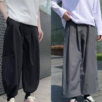 Polyester Plus Size Men Casual Pants flexible & loose Solid PC