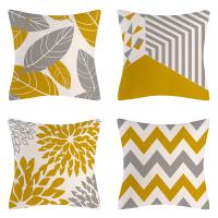 Linen Throw Pillow Covers without pillow inner printed geometric PC