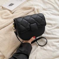 PU Leather Saddle Shoulder Bag soft surface Argyle PC