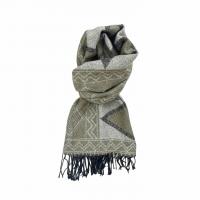 Polyester Women Scarf thermal plain dyed Solid khaki PC