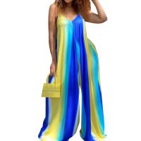 Polyester Long Jumpsuit backless blue PC
