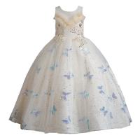 Polyester Princess Girl One-piece Dress butterfly pattern PC