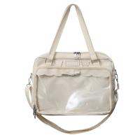 PVC & Nylon Bowknot Shoulder Bag soft surface & attached with hanging strap Solid PC