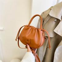 PU Leather Handbag soft surface & attached with hanging strap Solid PC