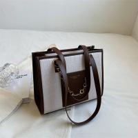 PU Leather Shoulder Bag with chain & soft surface Stone Grain PC