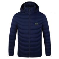 Polyester Electric Warming Parkas with USB interface & thermal plain dyed Solid :5XL PC