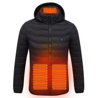 Polyester Electric Warming Parkas with USB interface & thermal & unisex plain dyed Solid Set