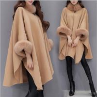 Alpace Wool Plus Size Women Coat & loose patchwork Solid PC