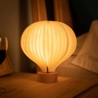Beech wood & Paper different light colors for choose & foldable Night Lights Rechargeable PC