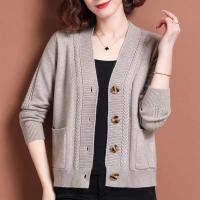 Cotton Women Coat thicken & loose knitted Solid : PC