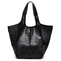 PU Leather Bucket Bag Shoulder Bag large capacity & soft surface PC