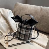 Cloth Handbag soft surface & attached with hanging strap plaid PC