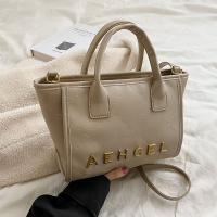 PU Leather Handbag soft surface & attached with hanging strap letter PC