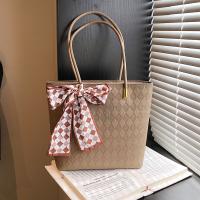 PU Leather with silk scarf Shoulder Bag soft surface Argyle PC