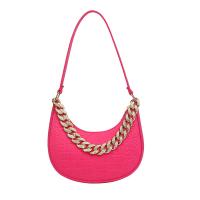 PU Leather Dumpling Shoulder Bag with chain & soft surface PC