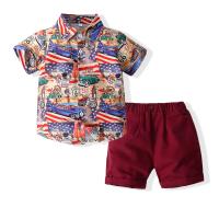 Cotton Boy Summer Clothing Set  printed red PC
