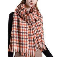 Wool Tassels Women Scarf thermal knitted plaid PC