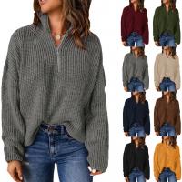 Polyester Plus Size Women Sweater & loose Solid PC