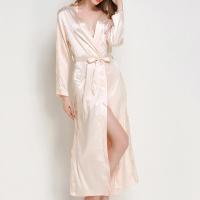 Woven Women Robe flexible & imitation silk Polyester patchwork Solid PC