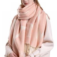Polyester Tassels Women Scarf thermal printed Solid PC