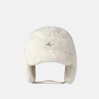 Polyester Women Ear Hat thermal plain dyed Solid : PC