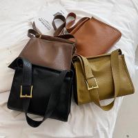 PU Leather Shoulder Bag large capacity & soft surface Lichee Grain PC