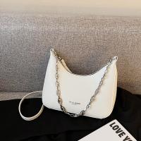 PU Leather Shoulder Bag soft surface & attached with hanging strap Lichee Grain PC