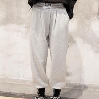 Cotton Middle Waist Girl Casual Pant fleece & loose knitted Solid PC