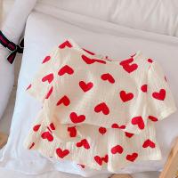 Cotton Baby Clothes Set two piece & breathable Cotton heart pattern PC