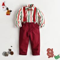 Katoen De Kleding reeks van de jongen Stropdas & hang broek & Boven Afgedrukt Striped meer kleuren naar keuze Instellen