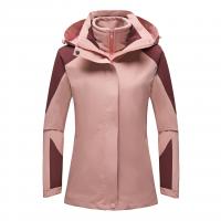 Polyester windproof Couple Coat detachable & thermal patchwork PC