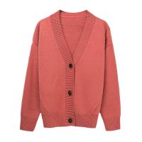 Wool Plus Size Sweater Coat & loose knitted Solid PC