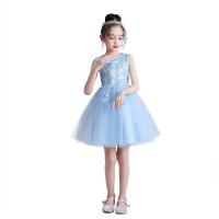 Chemical Fiber A-line Girl One-piece Dress plain dyed Solid PC