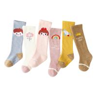 Polyester Children Stocking flexible & sweat absorption knitted Solid Pair
