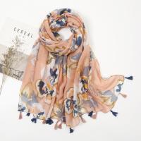 Cotton Linen Women Scarf can be use as shawl & thermal printed PC