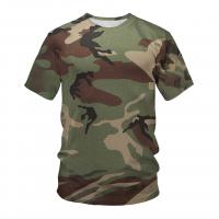 Melkzijde Mannen korte mouw T-shirt Afgedrukt Camouflage meer kleuren naar keuze stuk