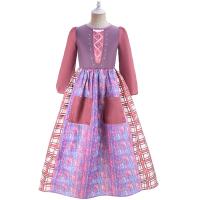 Polyester Girl One-piece Dress  patchwork PC