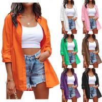 Polyester & Cotton Women Long Sleeve Shirt & loose Solid PC