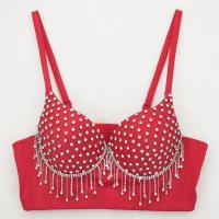 Polyester Crop Top Camisole & with rhinestone PC