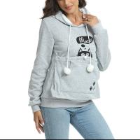 Polyester With Siamese Cap & Plus Size Women Sweatshirts & thermal printed PC