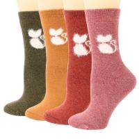 Nylon & Spandex & Cotton Women Knee Socks thermal mixed colors : Bag