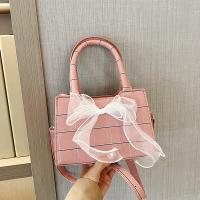 PU Leather Bowknot Handbag attached with hanging strap PC