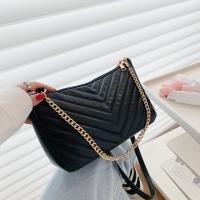 PU Leather Shoulder Bag with chain & soft surface PC