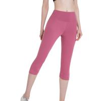 Polyester Women Yoga Pants Seven Point Pants & flexible & sweat absorption & skinny & breathable Solid PC