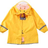 Polyester Fabrics Children One Piece Raincoat & waterproof PVC Rubber plain dyed Solid PC